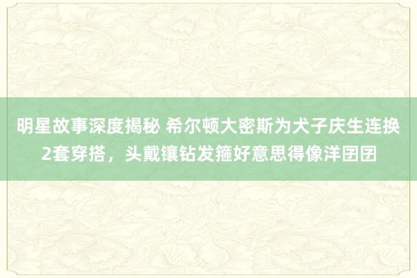 明星故事深度揭秘 希尔顿大密斯为犬子庆生连换2套穿搭，头戴镶钻发箍好意思得像洋囝囝